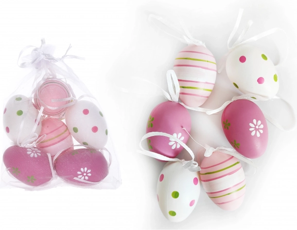 Decorative painted plastic egg