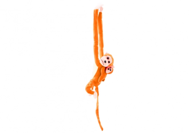 Pluchen Aap Met Baby Oranje Met Geluid