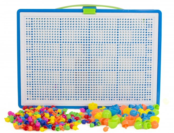 Colorful Mosaic with 296 Pegs