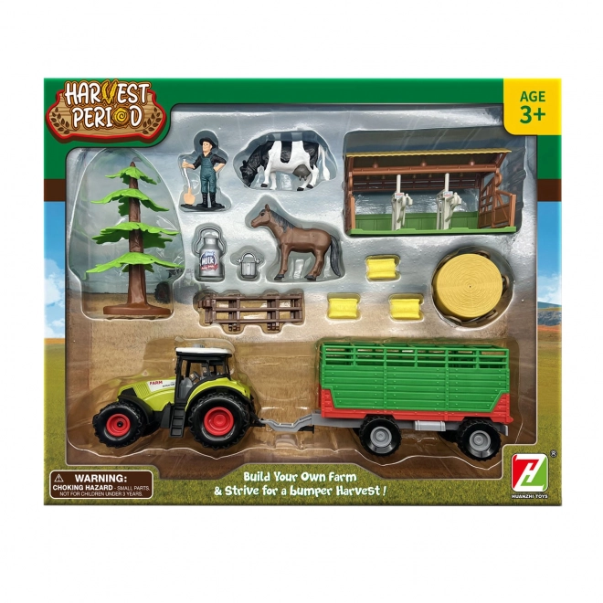Traktor mit Anhänger und Zubehör für Kinder