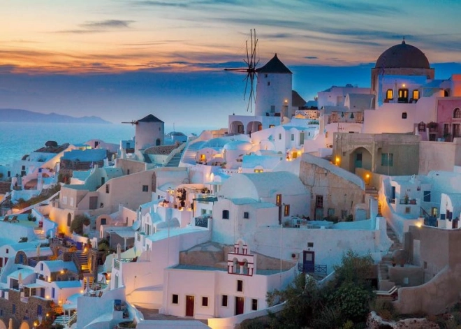 Puzzel Avond in Santorini 1000 stuks Ravensburger