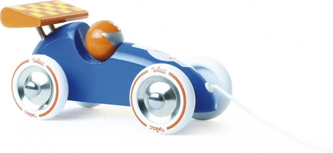 Vilac Voiture de course Tahací bleue avec aile orange