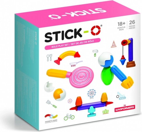 Magnetic Building Set STICK-O Handy, 26 pieces