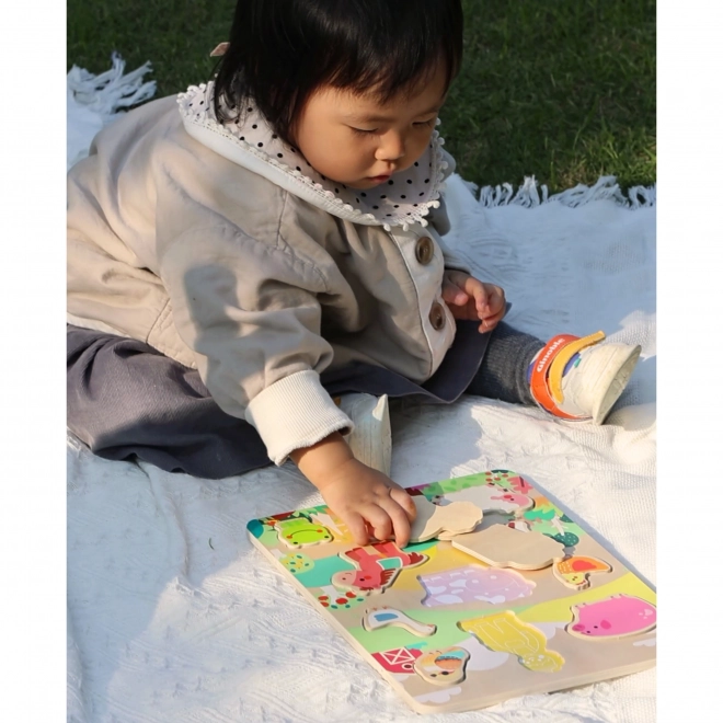 Wooden Farm Animal Matching Puzzle