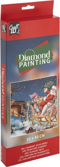 Diamantschilderen Kerstman 30x40cm