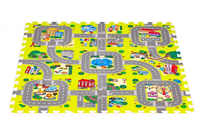 Foam Play Mat City – 9 Pieces 90.5 × 90.5 cm IPLAY