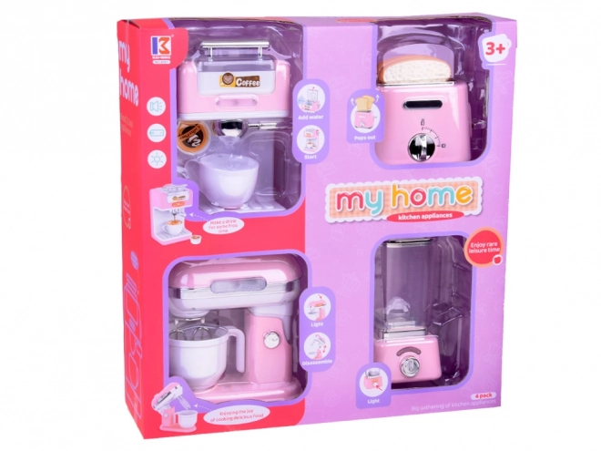 Ensemble de petits appareils électroménagers pour jouer mixeur grille-pain cafetière ZA5204