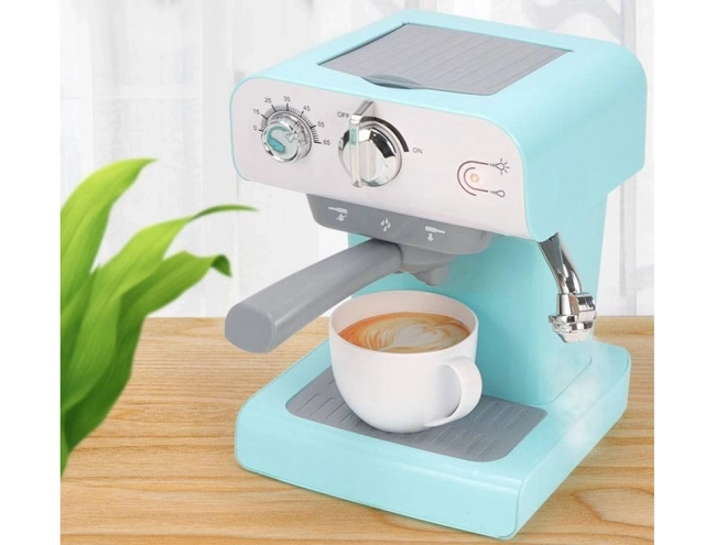 Machine à café à levier pour enfants My Home avec tasse Bleu-blanc
