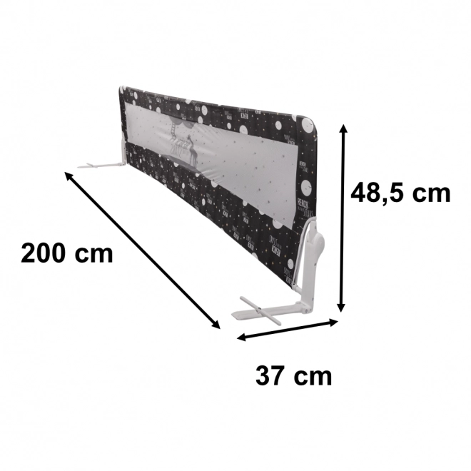 Bed Guardrail 200 cm Black