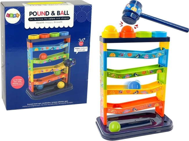 Colorful Slide for Balls with Rattle and Educational Function