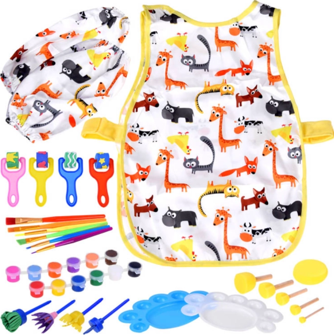 Kleurrijk schort met dierenprints