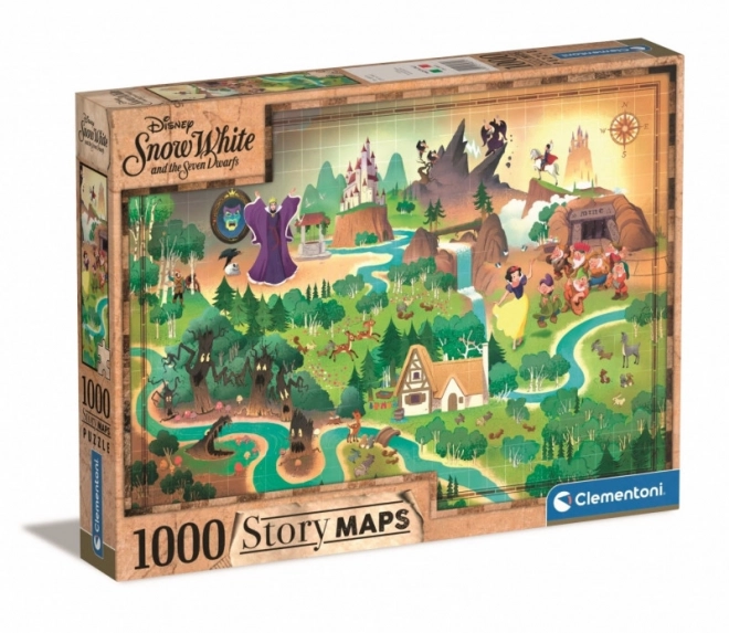 Puzzel 1000 stukjes - Sneeuwwitje Verhaalkaarten van Clementoni