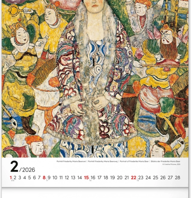 Calendrier mural Gustav Klimt 2026
