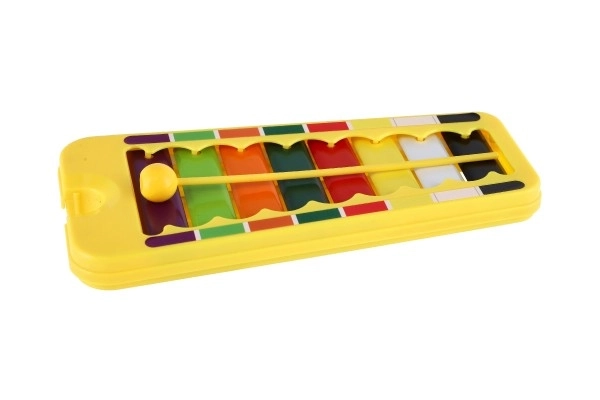 Xylofoon plastic/metaal 24cm met stokje in doos 29x16x3cm