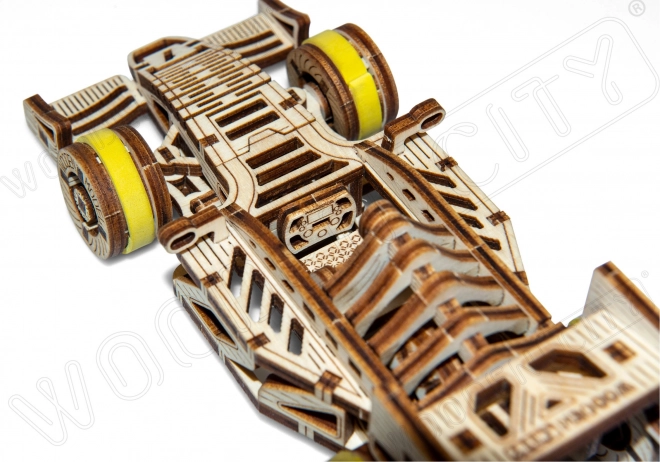 WOODEN CITY 3D puzzel Raceauto Bolid 108 onderdelen