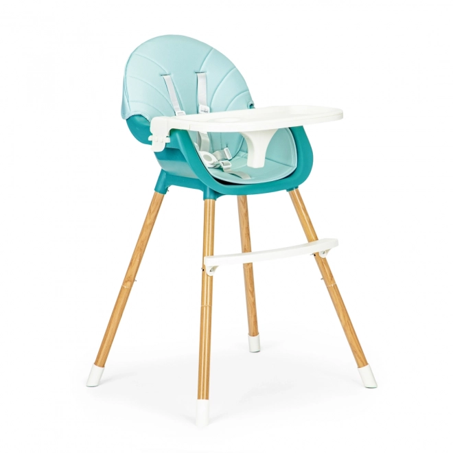 Ecotoys Eetstoel 2-in-1 turquoise