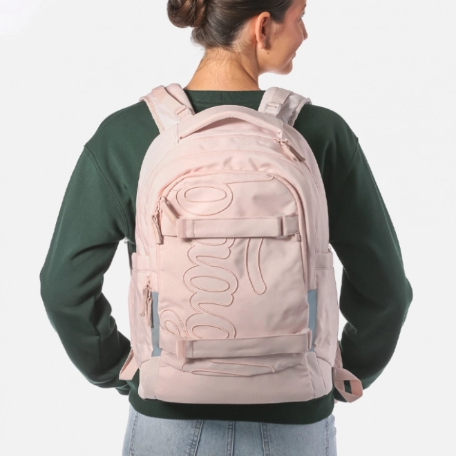 Ensemble Baagl Skate Max Creamy : sac à dos, trousse et sac à cordon