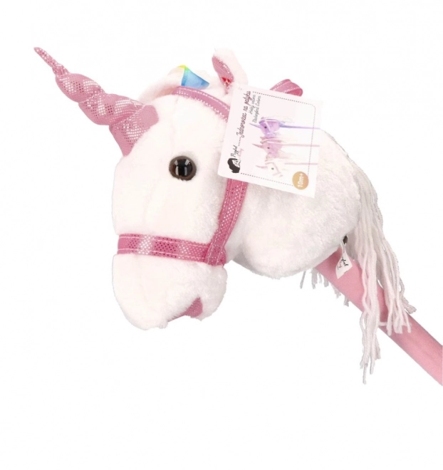 Rijdende eenhoorn op stok Rosa