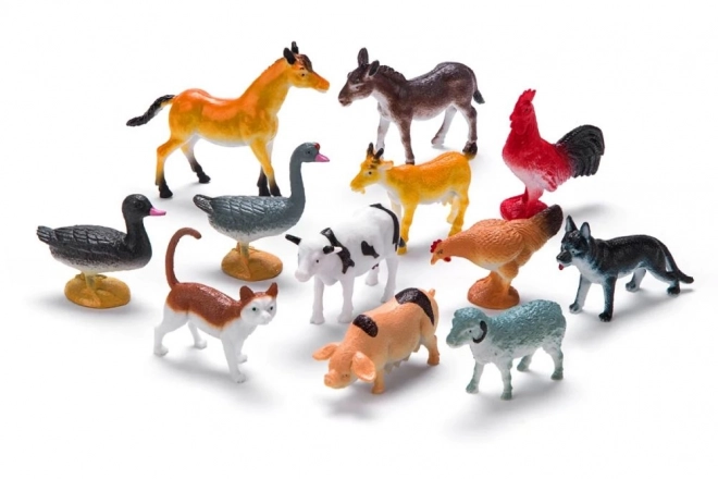 FAUNICA Dieren op de boerderij - set van 12 figuren