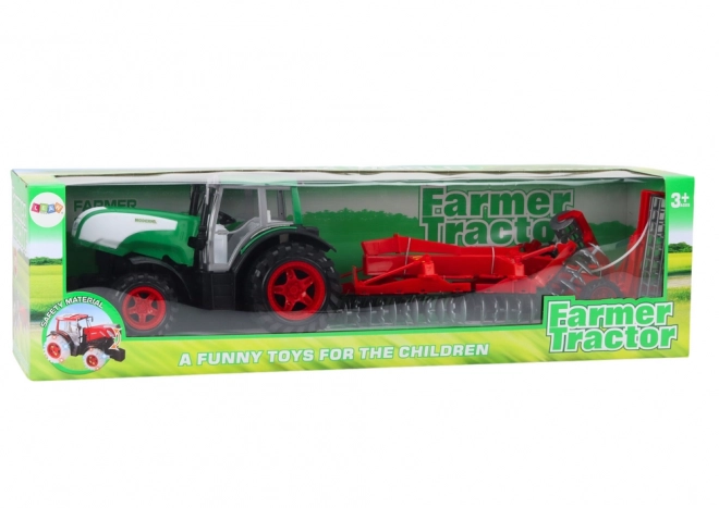 Tractor met aanhanger speelgoedset