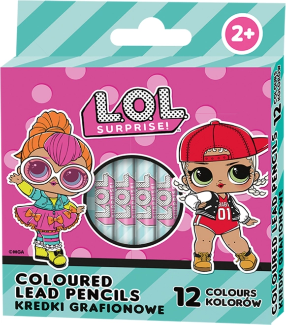 Ronde waskrijtjes ASTRA 12 stuks – L.O.L. SURPRISE