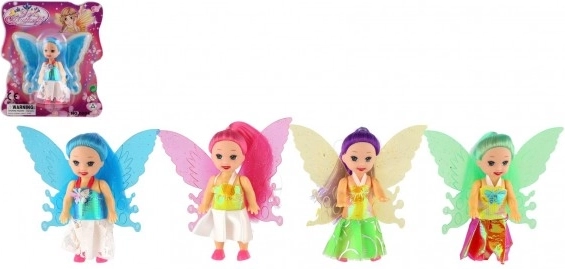 Fairy doll with wings 10 cm – multicolored