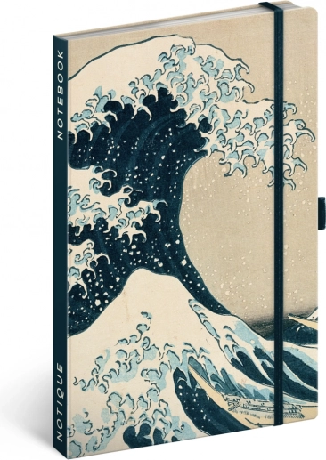 NOTIQUE Katsushika Hokusai Notebook 13 × 21 cm, dot-grid