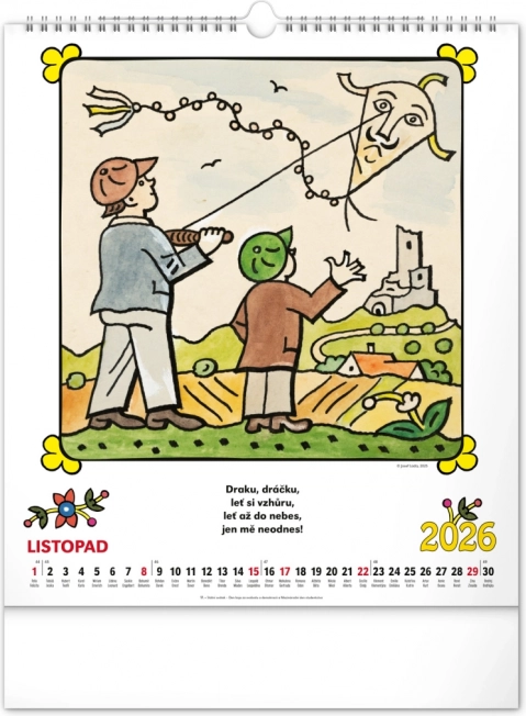 Wandkalender Josef Lada - Reime 2026
