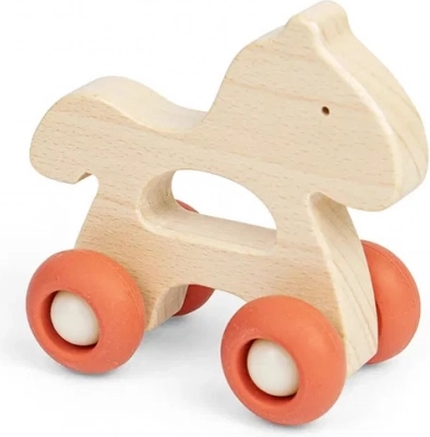 Bigjigs Toys Animal en bois à roulettes