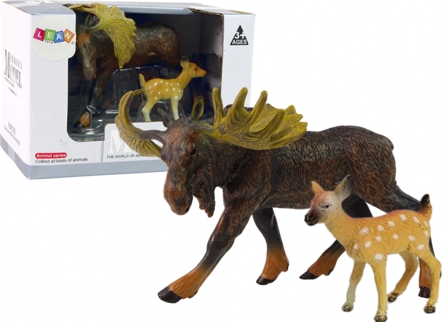 Figurenset Elch und Rehkitz – Tiere des Waldes