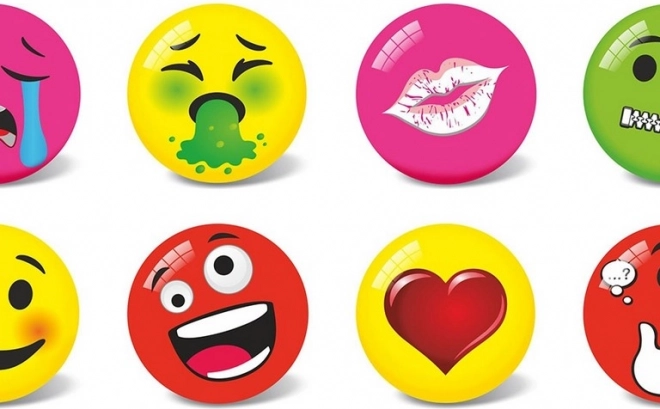 Balle avec visage pour enfants - petit 11 cm