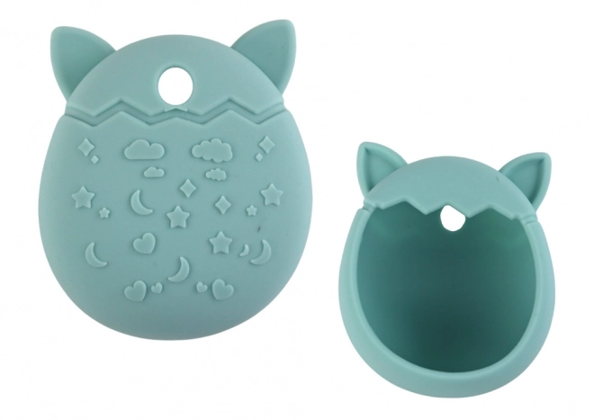 Silikonhülle für Tamagotchi mit Katzendesign und türkisfarbener Nuance