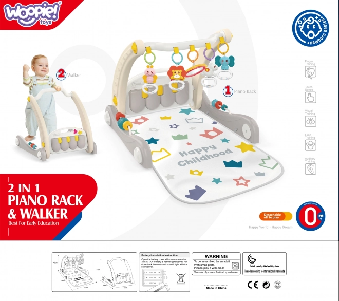Tapis éducatif et trotteur Woopie Baby 2 en 1