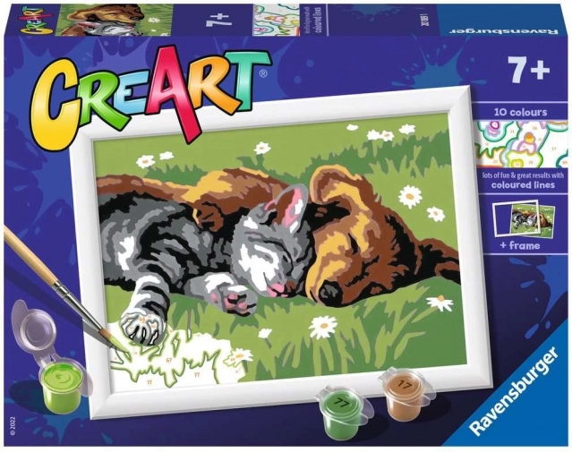 CreArt Slapende hond en kat