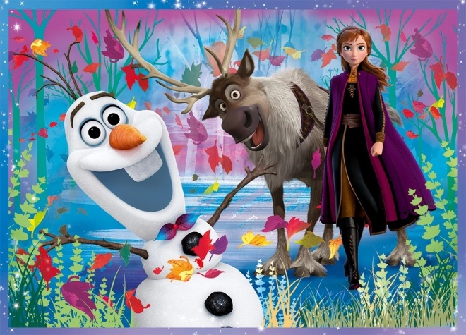 Puzzel 4v1 Frozen II in doos 28x28x6cm
