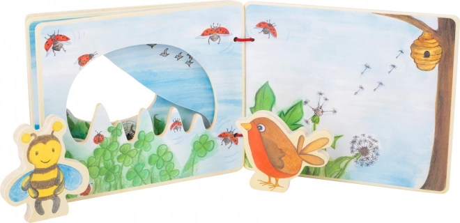 Small Foot Houten prentenboekje met bijtje