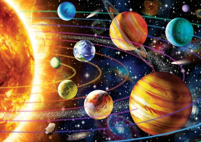 Lichtgevende puzzel Zonnestelsel 1000 stukken