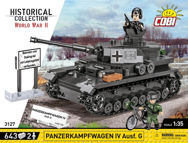 COBI 3127 Tweede Wereldoorlog Duitse tank Panzerkampfwagen IV Ausf. G 1:35