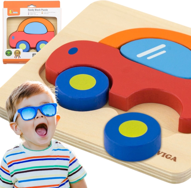 VIGA eerste houten puzzel voor kinderen Auto
