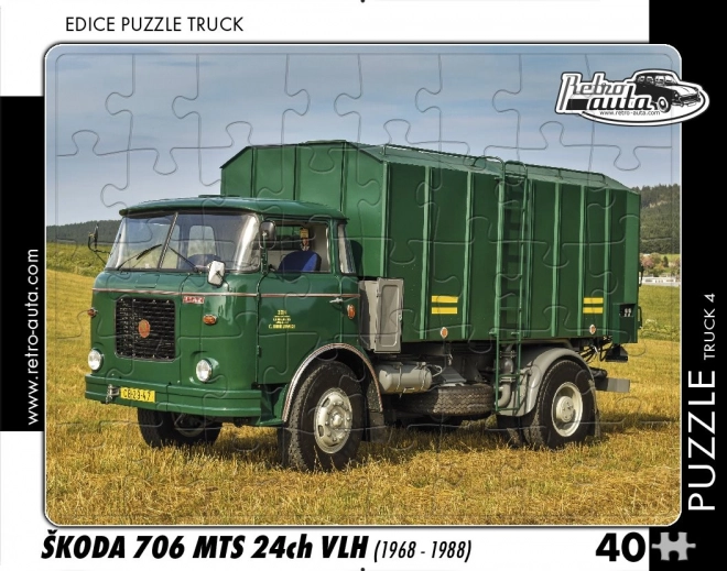 RETRO-AUTA puzzel Škoda 706 MTS (1968–1988) – 40 stukjes