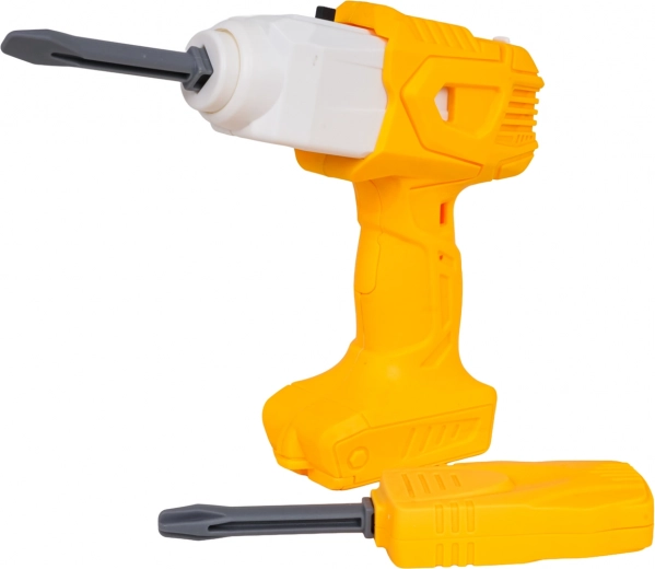 Battery drill and interchangeable bits