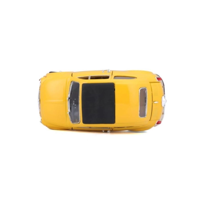 Modèle Bburago voiture Fiat 500 F 1965 jaune 1:24