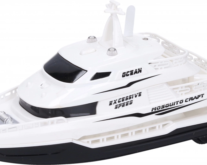 Boot op traagheidsmotor met effecten Wit 22 cm