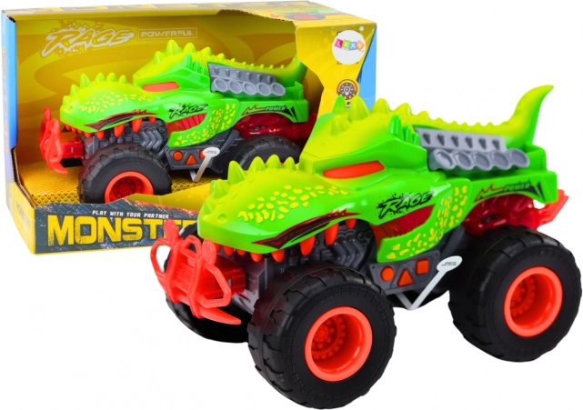 Terreinwagen dinosaurus T‑Rex met lichten en geluiden, groen