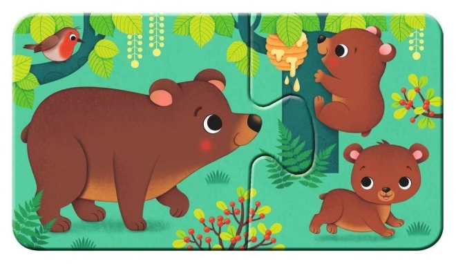 RAVENSBURGER Mon premier puzzle – animaux et leurs petits, 9×2 pièces