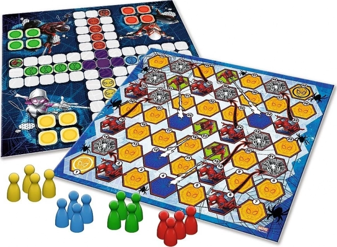Spelletjesbundel 2in1 Mens erger je niet!, Slangen en ladders Spider-Man in doos 25x25x5,5cm