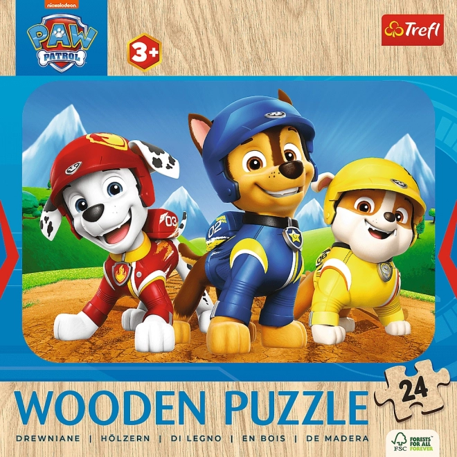 Puzzle 24 pièces en bois Pat'Patrouille