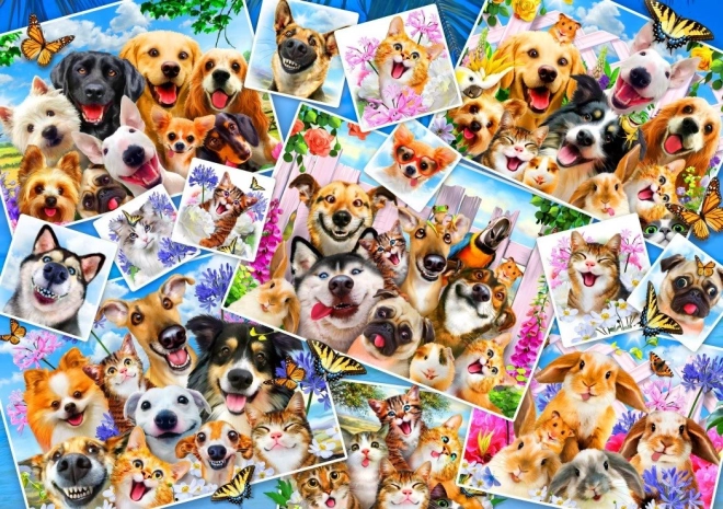Puzzle Collage de selfies d’animaux 1000 pièces