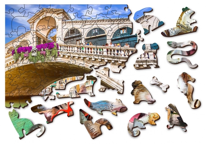Houten puzzel Katjes in Venetië 2-in-1