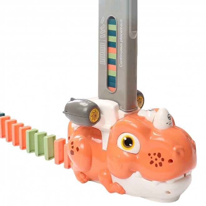 Electric Train Toy and Dominoes Dinosaur - Orange